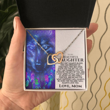 Daughter Lion (Mom) Interlocking Hearts Necklace - Love You This Much